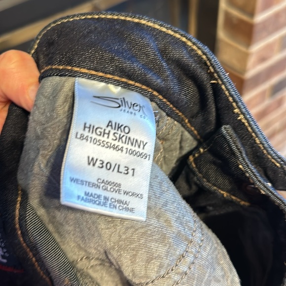 Excellent Condition Aiko High Skinny Silver Jeans - Picture 4 of 6